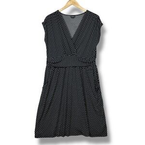 Elegant Black Polka Dot Dress